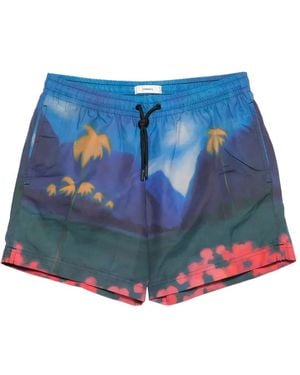 Commas Midnight Horizon Pocket Swim Shorts - Blue