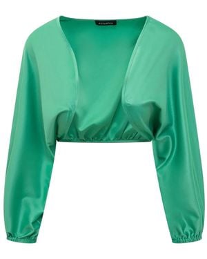 ACTUALEE Satin Shirt - Green