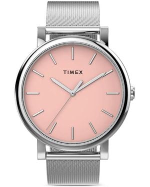 Timex Silberfarbene Armbanduhr Mit Zifferblatt 38Mm - Grau