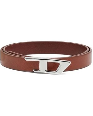 DIESEL Cintura Con Logo D - Marrone
