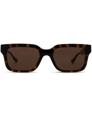 Gucci Rectangle Frame Sunglasses - Brown