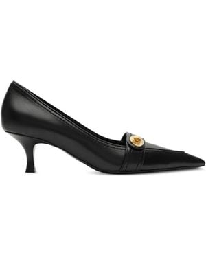 Burberry Leather Cotswolds Low Court Shoes - Black