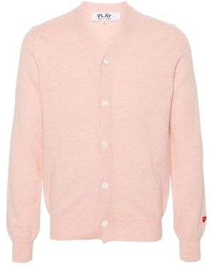 COMME DES GARÇONS PLAY ハートパッチ カーディガン - ピンク