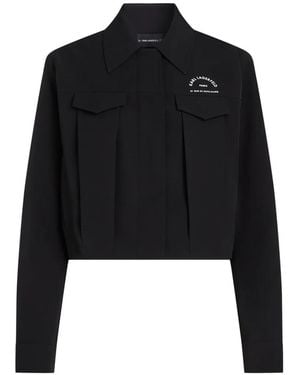 KARL LAGERFELD Logo-Embellishment Jacket - Black