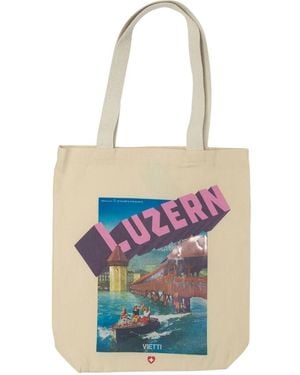 VIETTI MERCHANDISE Handtasche Mit Grafischem Print - Weiß