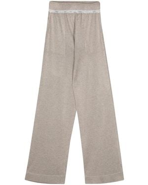 Lorena Antoniazzi Knitted Straight-Leg Trousers - White