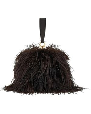 Ferragamo Mini Feather Tote Bag - Black