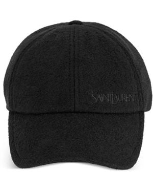 Saint Laurent Logo Baseball Cap - Black