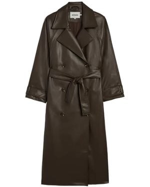 Apparis Gabardina Lana Con Cinturón - Marrón