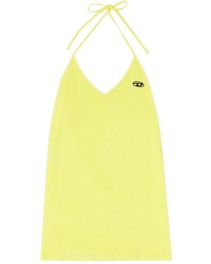 DIESEL Vestido Milva-D-Pop Mini Con Logo - Amarillo