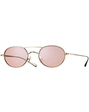 Eyevan 7285 Eldridge Round-Frame Sunglasses - Pink