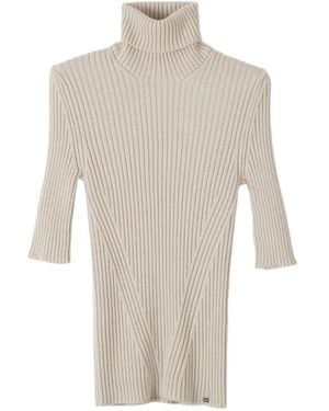 Herno Gerippter Strickpullover - Weiß