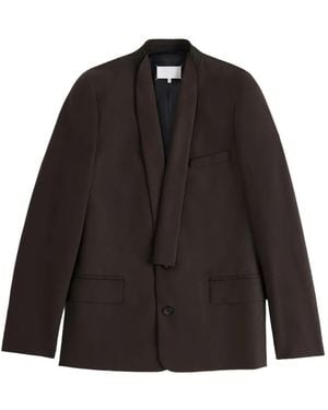 Maison Margiela Minimal-Collar Blazer - Black