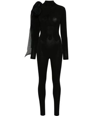 Atu Body Couture Mono Drapeado Con Diseño Fruncido - Negro