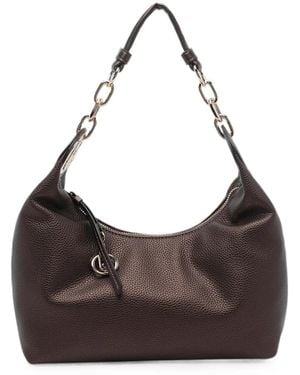 Liu Jo Chain-Link Metallic-Effect Tote Bag - Brown