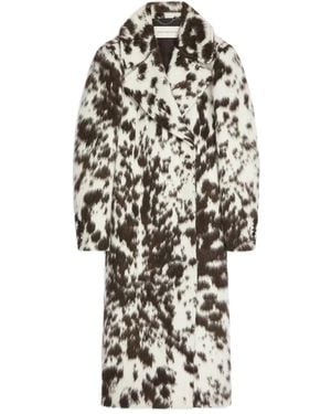 Dries Van Noten プリント コート - ホワイト