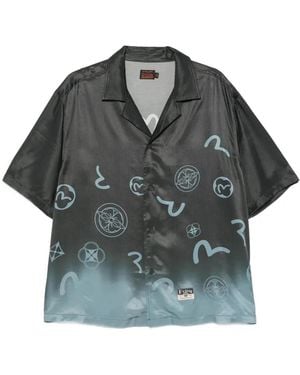 Evisu Camicia Con Monogramma - Grigio