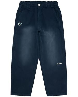 Aape By A Bathing Ape Elasticated Embroidered Trousers - Blue