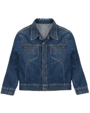 Fortela Whitneyj Button-Fastening Denim Jacket - Blue