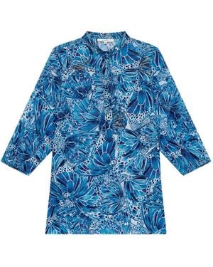 Maliparmi Sweet Butterfly Blouse - Blue