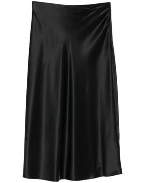 MAISON 123 Falda Odile Con Acabado Satinado - Negro