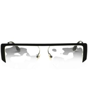 Victoria Beckham Rectangle-Frame Sunglasses - White