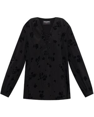 Zadig & Voltaire Blouse Met Veters - Zwart