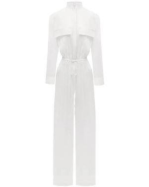 ANNAFOXY Combinaison Aire À Poche À Rabat - White