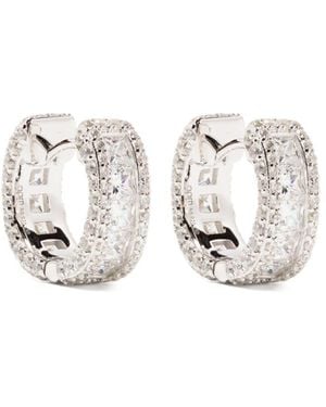 Apm Monaco Pavé-Set Small Hoop Earrings - White