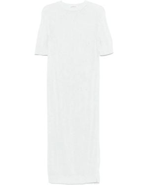 Jil Sander Knitted Midi Dress - White