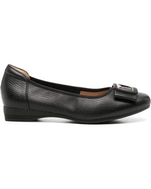 Linda Baumann Buckle-Detail Ballet Flats - Black