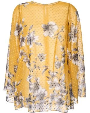Bambah Floral Bridget Tunic Top - Yellow