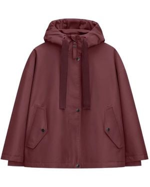 G Lab Rosie Hooded Oversized Jacket - Red