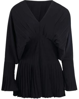 Jovonna London Basil Geplooide Top - Zwart