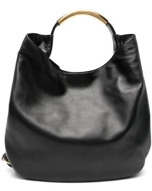 Moschino Leather Tote Bag - Black