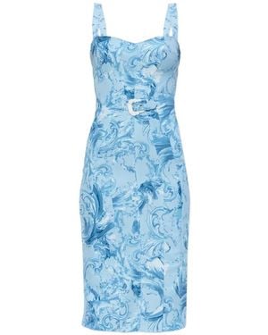 Versace Jeans Couture Buckle Print Dress - Blue