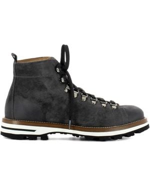 Monpiz Lace-Up Suede Boots - Black