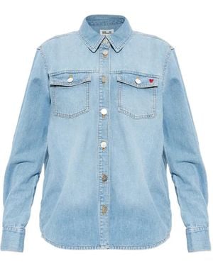 Baum und Pferdgarten Melobu Heart-Motif Denim Shirt - Blue
