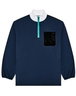 Malbon Golf Cortavientos Cascade Con Media Cremallera - Azul