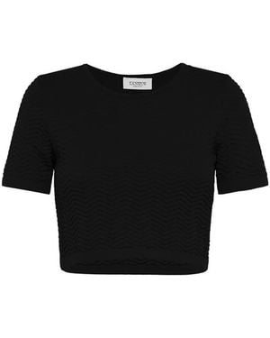 Laneus Cropped T-Shirt - Black