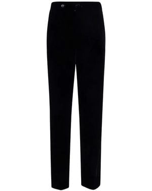 Giorgio Armani Tailored-Velvet Trousers - Black