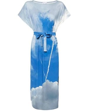 agnès b. Graphic-Print Dress - Blue