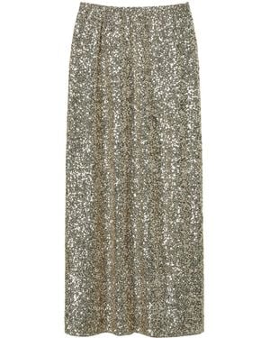 Twinset スパンコール マキシスカート - グレー