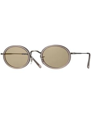 Eyevan 7285 Capsule Oval-Frame Sunglasses - Metallic