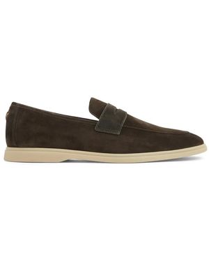 Bougeotte Mocassins Loisir Gomme En Daim - Brown