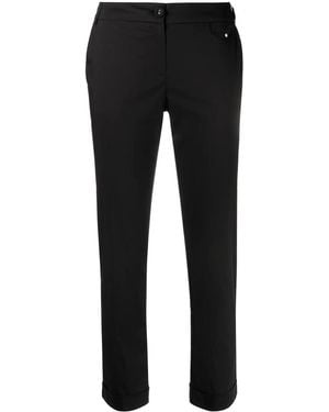 Patrizia Pepe Slim-Fit Cropped Trousers - Black