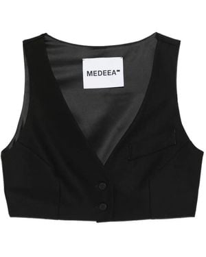 MEDEA Button Pocket Vest - Black
