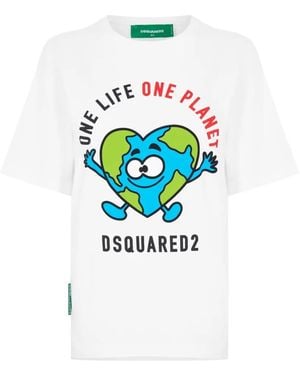 DSquared² Graphic T-Shirt - White