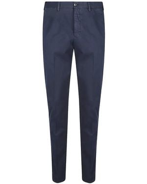 PT Torino Straight-Leg Cotton Trousers - Blue