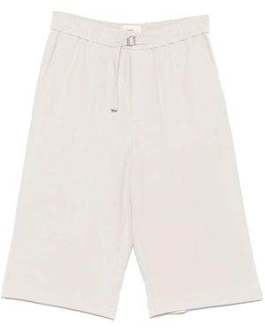 Ami Paris Logo-Plaque Shorts - White